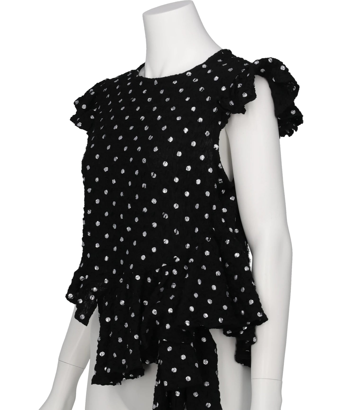 POLKA DOT PRINT FRILLED TOPS