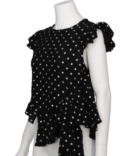 POLKA DOT PRINT FRILLED TOPS