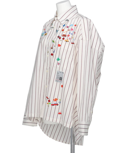 STRIPE SHIRTS WITH KIDS STICKERS