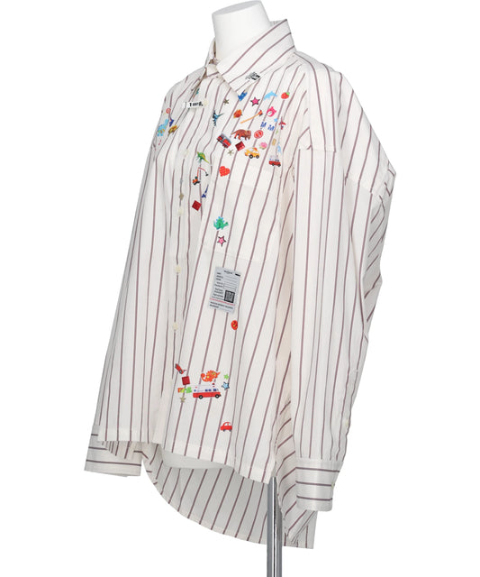 STRIPE SHIRTS WITH KIDS STICKERS