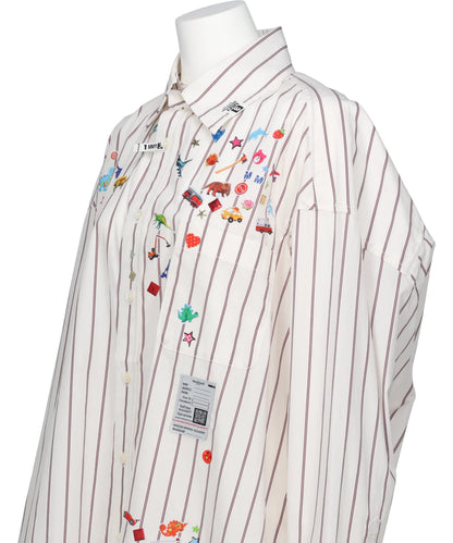 STRIPE SHIRTS WITH KIDS STICKERS