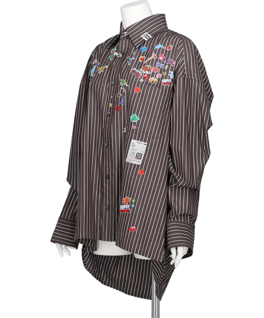 STRIPE SHIRTS WITH KIDS STICKERS
