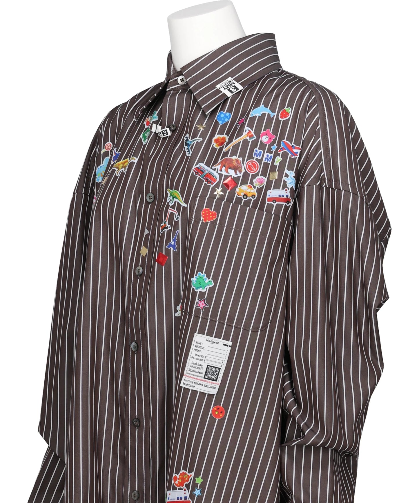 STRIPE SHIRTS WITH KIDS STICKERS