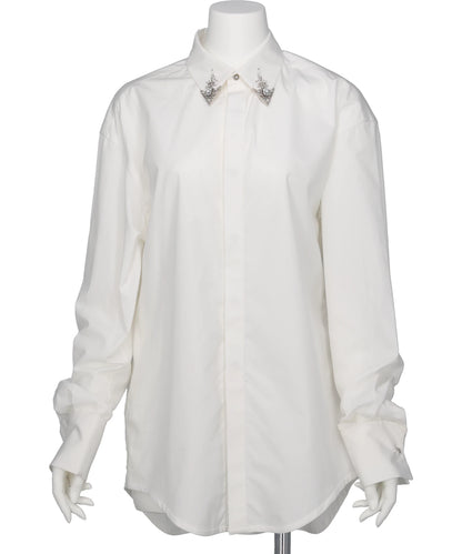 tanakadaisuke(タナカダイスケ) 2026AW CRYSTAL SILVER TOP LAPEL SHIRT TD-24SS-BL02
