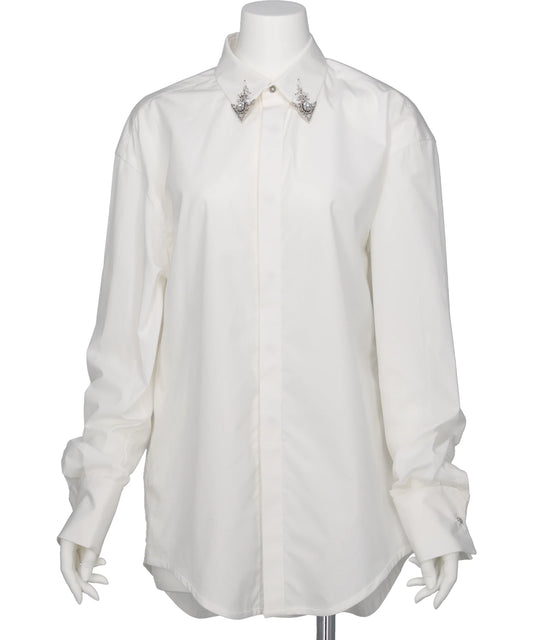 tanakadaisuke(タナカダイスケ) 2026AW CRYSTAL SILVER TOP LAPEL SHIRT TD-24SS-BL02