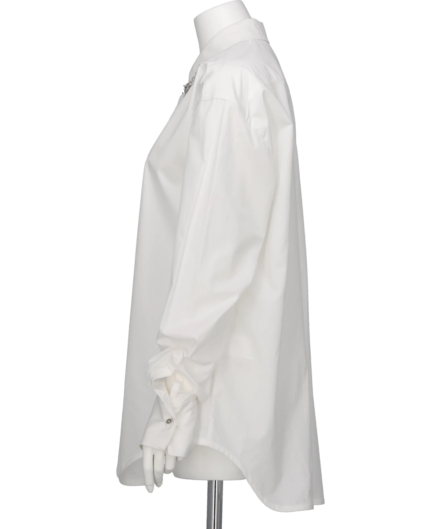 CRYSTAL SILVER TOP LAPEL SHIRT
