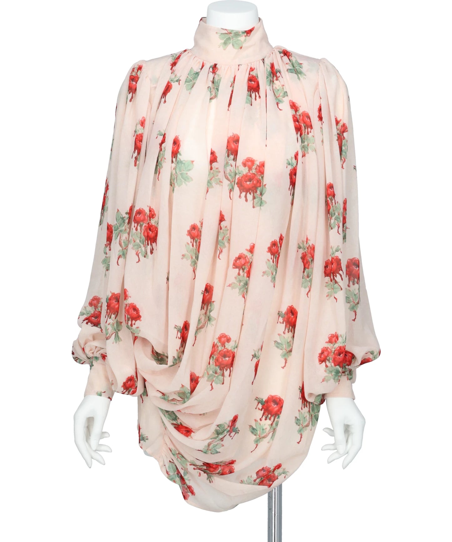 VIVIANO(ヴィヴィアーノ)PRINTED DRAPE BLOUSE