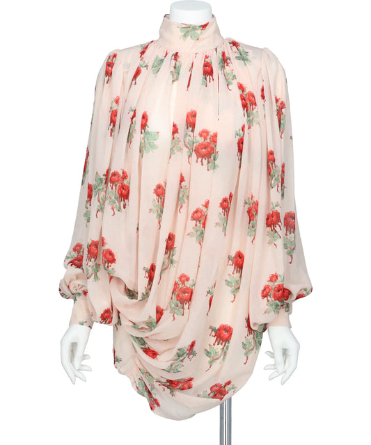 VIVIANO(ヴィヴィアーノ)PRINTED DRAPE BLOUSE