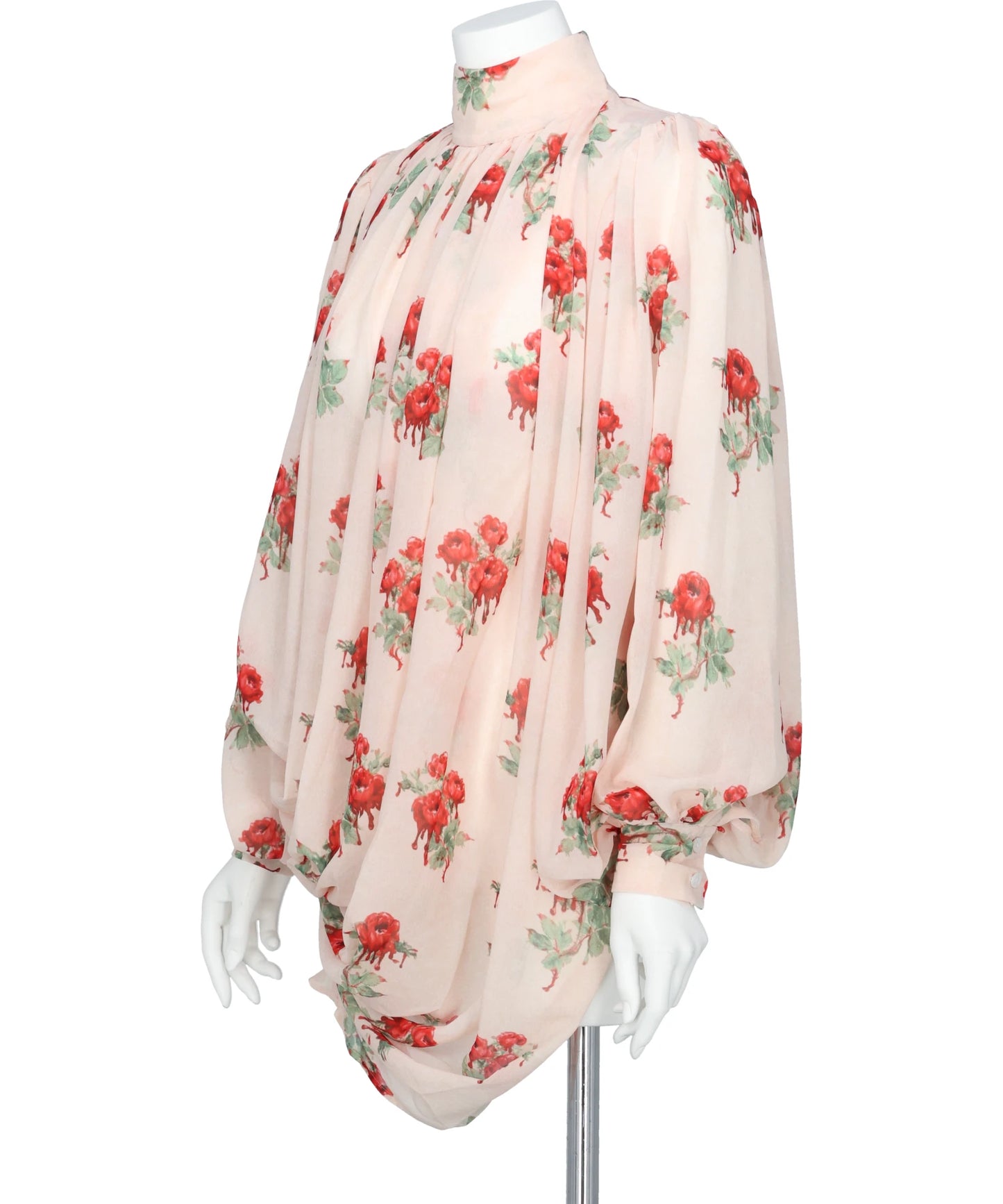 PRINTED DRAPE BLOUSE