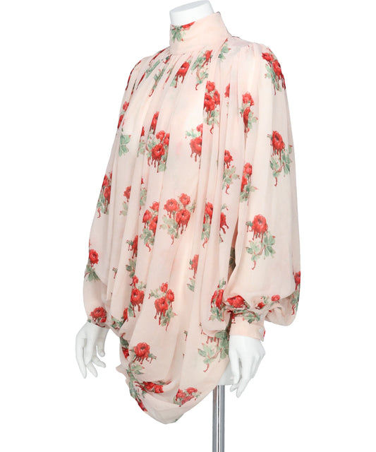 PRINTED DRAPE BLOUSE