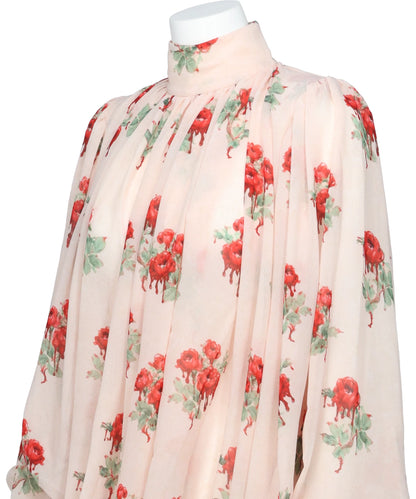 PRINTED DRAPE BLOUSE