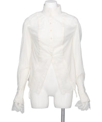 mukcyen（ムッシャン）COTTON SHIRRING BLOUSE