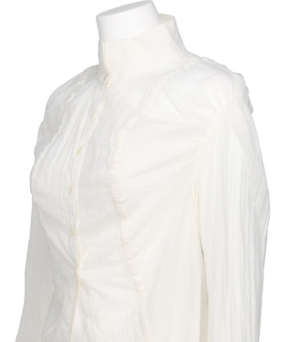 COTTON SHIRRING BLOUSE