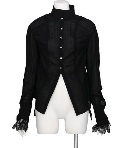 mukcyen（ムッシャン）COTTON SHIRRING BLOUSE