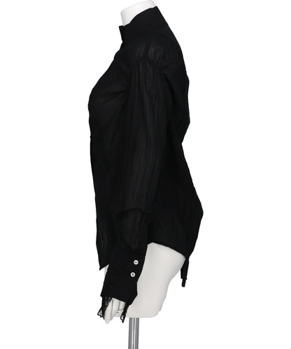 COTTON SHIRRING BLOUSE