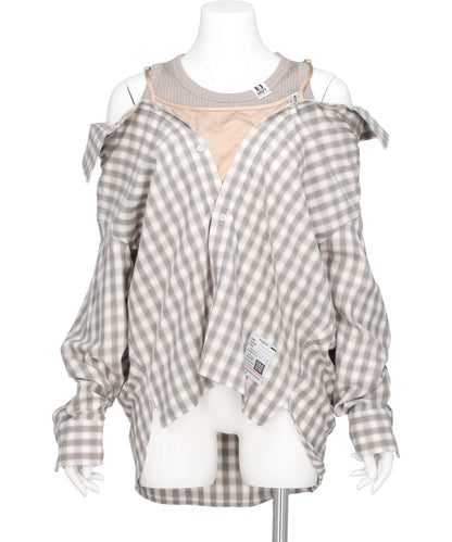 Maison MIHARA YASUHIRO(メゾンミハラヤスヒロ) 2026AW LAYERED STRIPE SHIRTS K17SH421