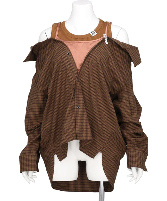 Maison MIHARA YASUHIRO(メゾンミハラヤスヒロ) 2026AW LAYERED STRIPE SHIRTS K17SH421