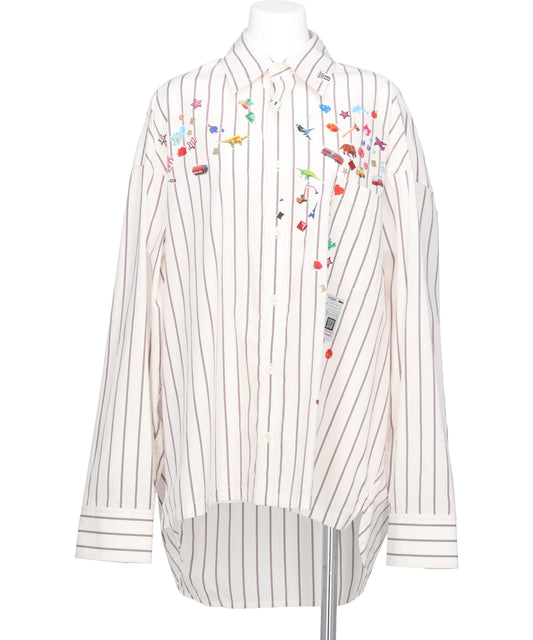 Maison MIHARA YASUHIRO(メゾンミハラヤスヒロ) 2026AW STRIPE SHIRTS WITH KIDS STICKERS K17SH471