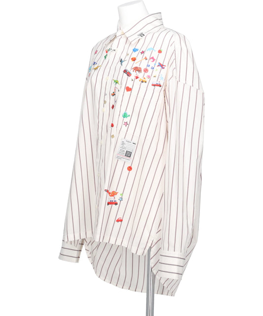STRIPE SHIRTS WITH KIDS STICKERS
