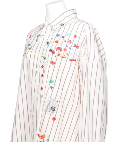 STRIPE SHIRTS WITH KIDS STICKERS