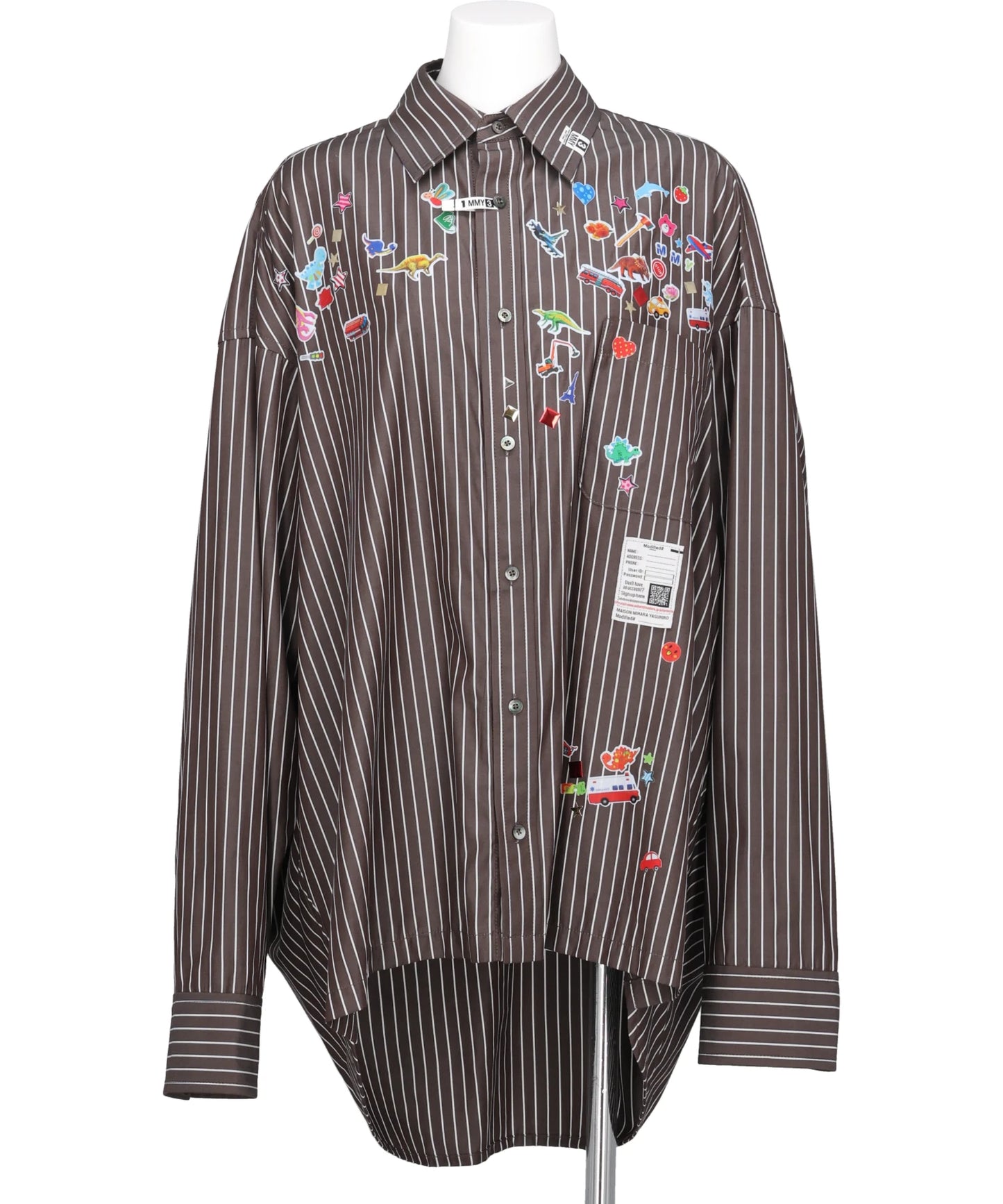 Maison MIHARA YASUHIRO(メゾンミハラヤスヒロ) 2026AW STRIPE SHIRTS WITH KIDS STICKERS K17SH471