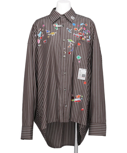 Maison MIHARA YASUHIRO(メゾンミハラヤスヒロ) 2026AW STRIPE SHIRTS WITH KIDS STICKERS K17SH471