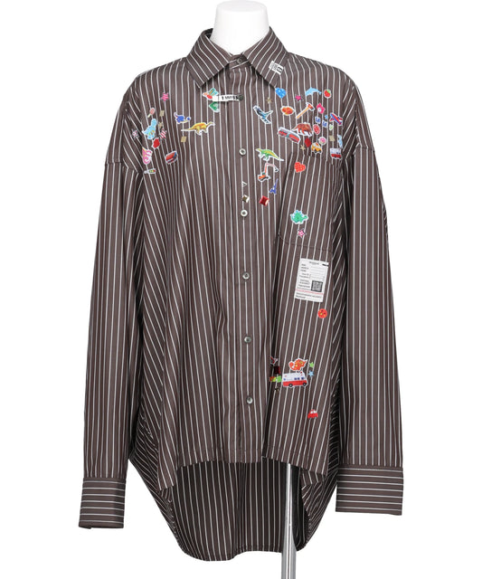 Maison MIHARA YASUHIRO(メゾンミハラヤスヒロ) 2026AW STRIPE SHIRTS WITH KIDS STICKERS K17SH471