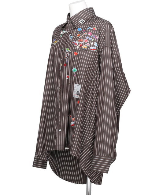 STRIPE SHIRTS WITH KIDS STICKERS