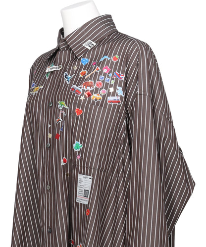STRIPE SHIRTS WITH KIDS STICKERS