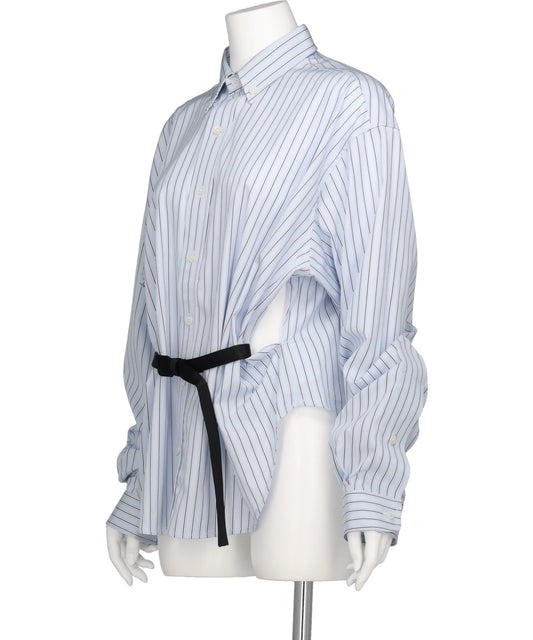 BELTED BUTTON DOWN WOVEN