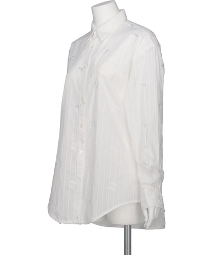 CHERRY EMBROIDERY LONG SLEEVE SHIRT