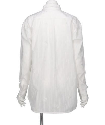 CHERRY EMBROIDERY LONG SLEEVE SHIRT