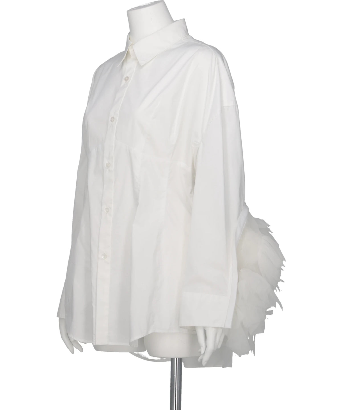 TULLE SLEEVE SHIRT
