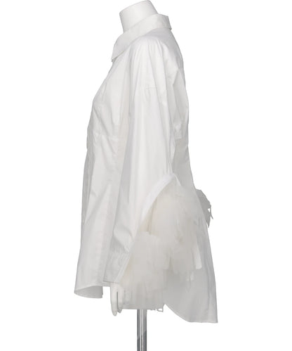 TULLE SLEEVE SHIRT