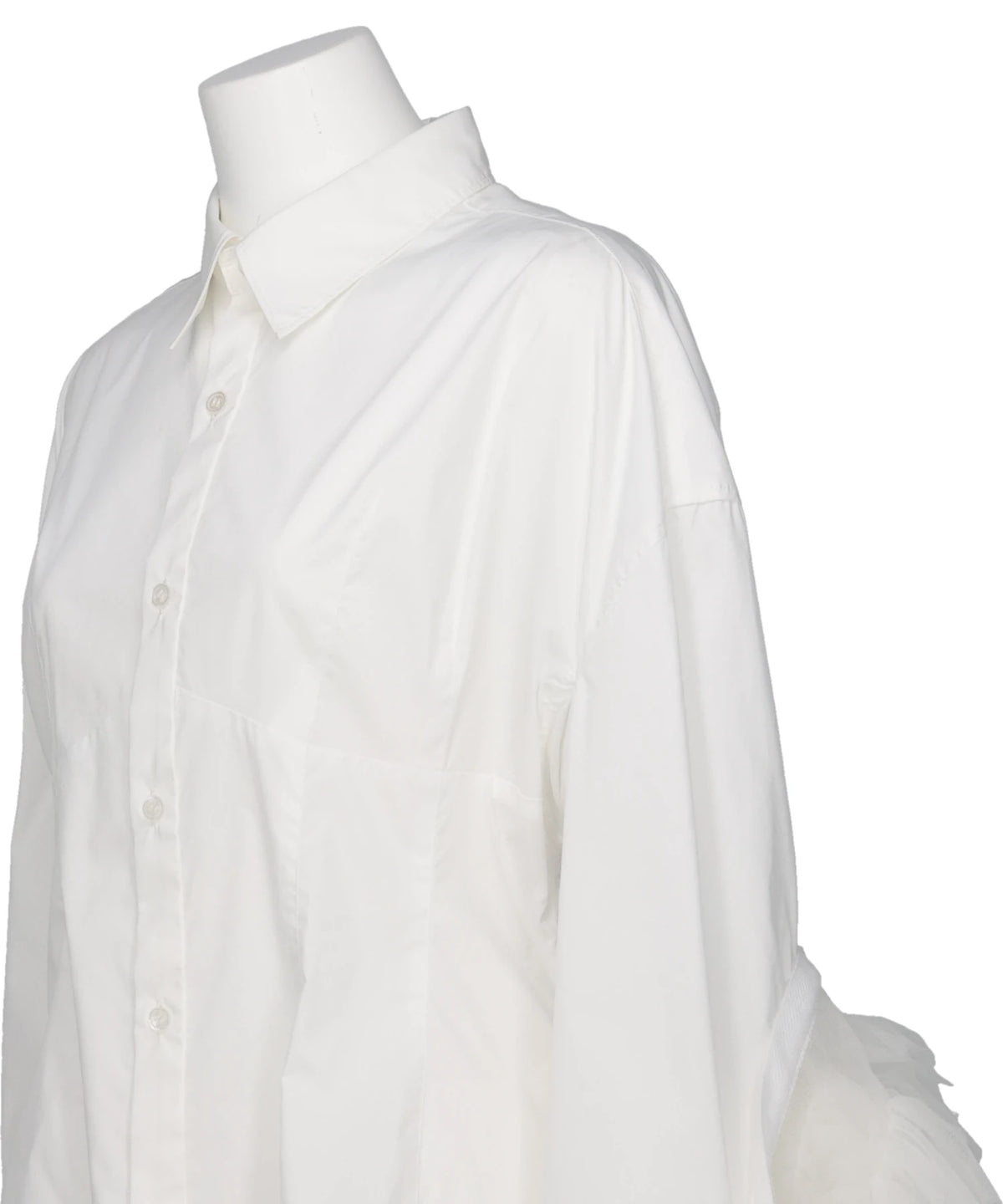 TULLE SLEEVE SHIRT