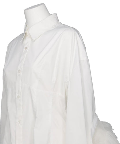 TULLE SLEEVE SHIRT
