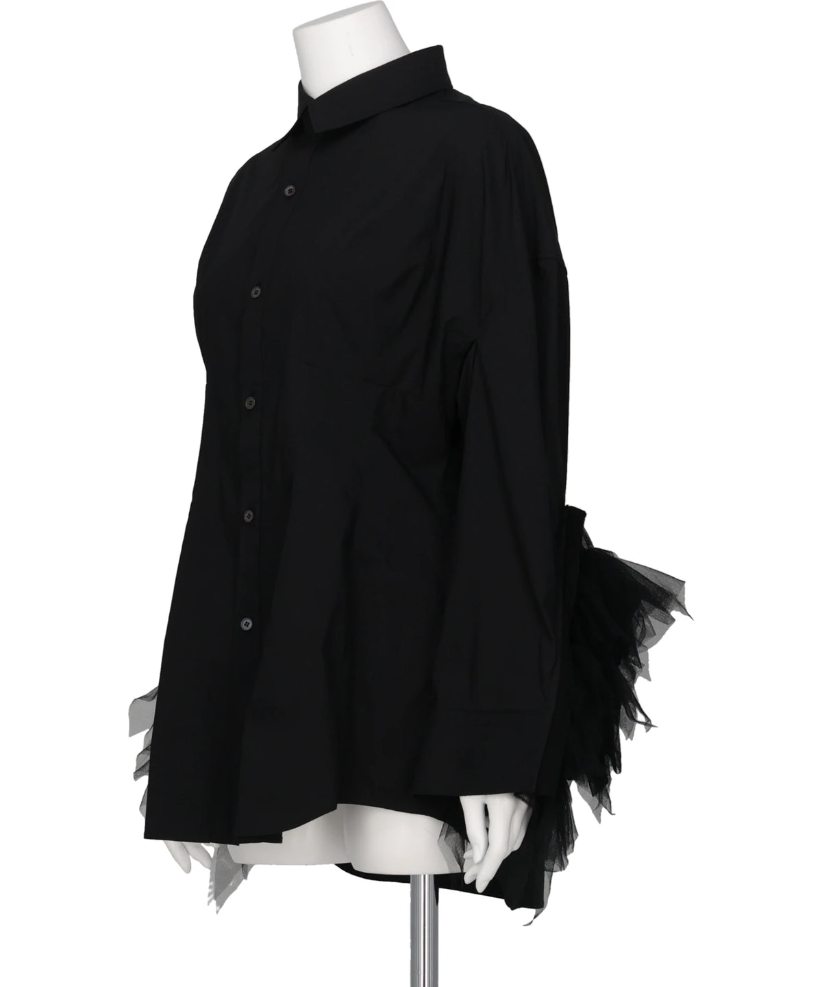 TULLE SLEEVE SHIRT
