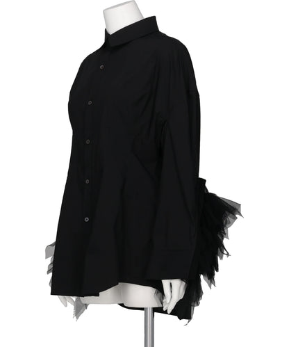TULLE SLEEVE SHIRT