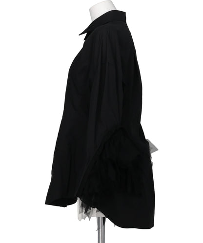 TULLE SLEEVE SHIRT
