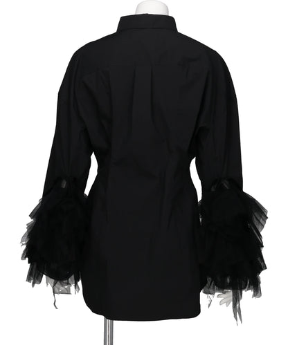 TULLE SLEEVE SHIRT
