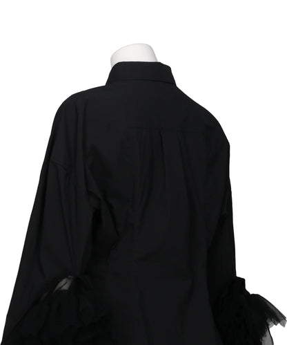 TULLE SLEEVE SHIRT