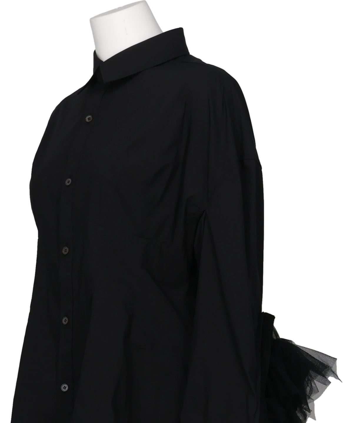 TULLE SLEEVE SHIRT