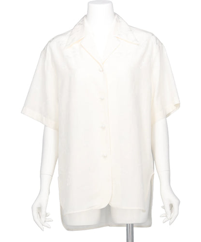 Mame Kurogouchi(マメクロゴウチ) 2026SS KARAKO JACQUARD OPEN COLLAR SHIRT MM26SS-SH045