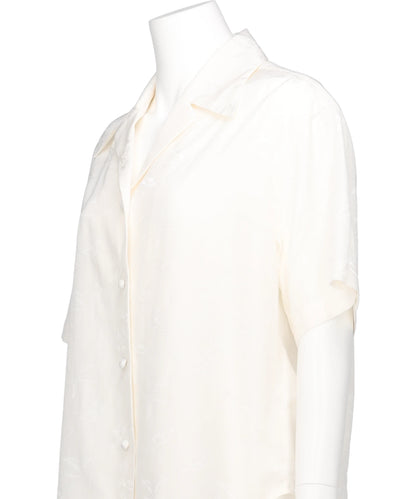 KARAKO JACQUARD OPEN COLLAR SHIRT