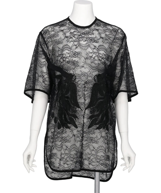 Mame Kurogouchi(マメクロゴウチ) 2026SS RASCHEL LACE EMBROIDERED TOP MM26SS-SH099