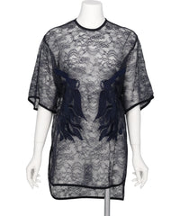 Mame Kurogouchi(マメクロゴウチ) 2026SS RASCHEL LACE EMBROIDERED TOP MM26SS-SH099