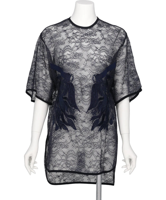 Mame Kurogouchi(マメクロゴウチ) 2026SS RASCHEL LACE EMBROIDERED TOP MM26SS-SH099