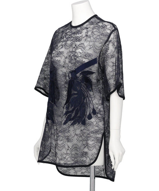 RASCHEL LACE EMBROIDERED TOP