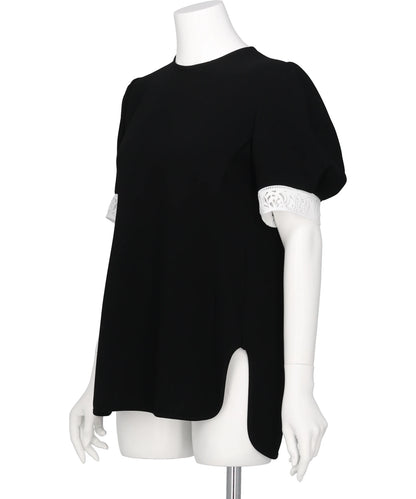 TRIACETATE POLYESTER EMBROIDERED SHORT