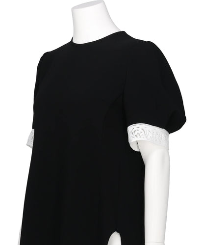 TRIACETATE POLYESTER EMBROIDERED SHORT